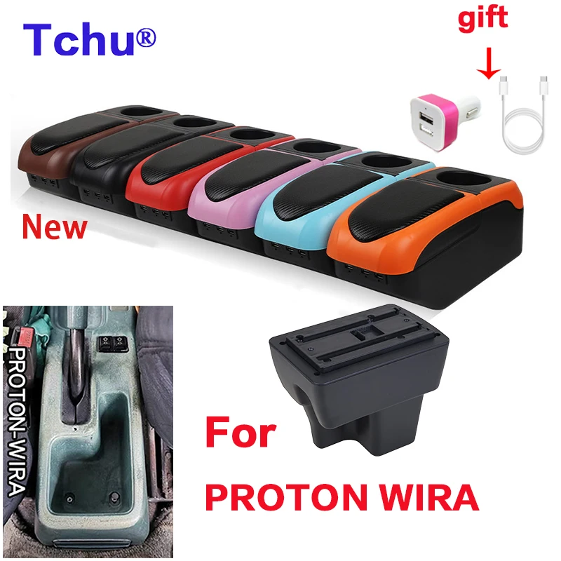 

For PROTON WIRA armrest box For Proton wira car armrest box armrest Storage box Internal with USB cup holder car Accessories