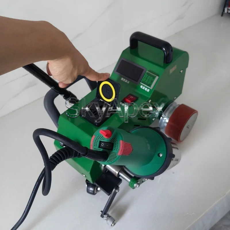 PVC Advertising Banner Tarpaulin Hot Air Automatic Welding Machine Crawler Welder Photo Cloth Curtain Heat Sealer