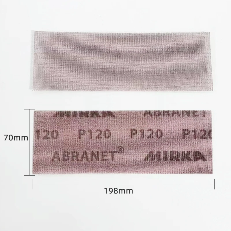 Original Finland MIRKA Rectangular Dry Ground Mesh Sand 70×198mm Hand-pushed Board Dust-free Mesh Sandpaper Flocking Abrasive