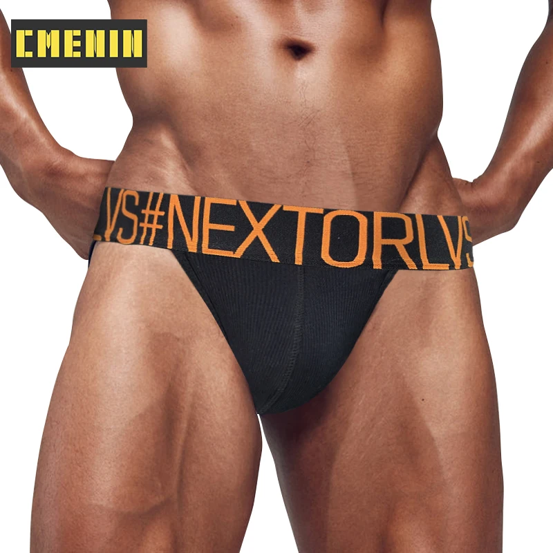 CMENIN Cotton Sexy Men's Brief Underwear Bikini Gay Panties Jockstrap Slip Sexy Man Underpants Low Waist Letter Belt Men's Brief
