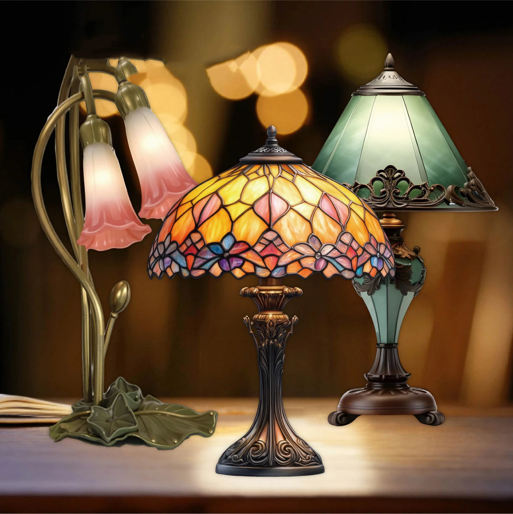 Retro Lantern Language Series Vintage Desk Lamp Landscape Sticker Creative DIY Journal Material Collage Stationery