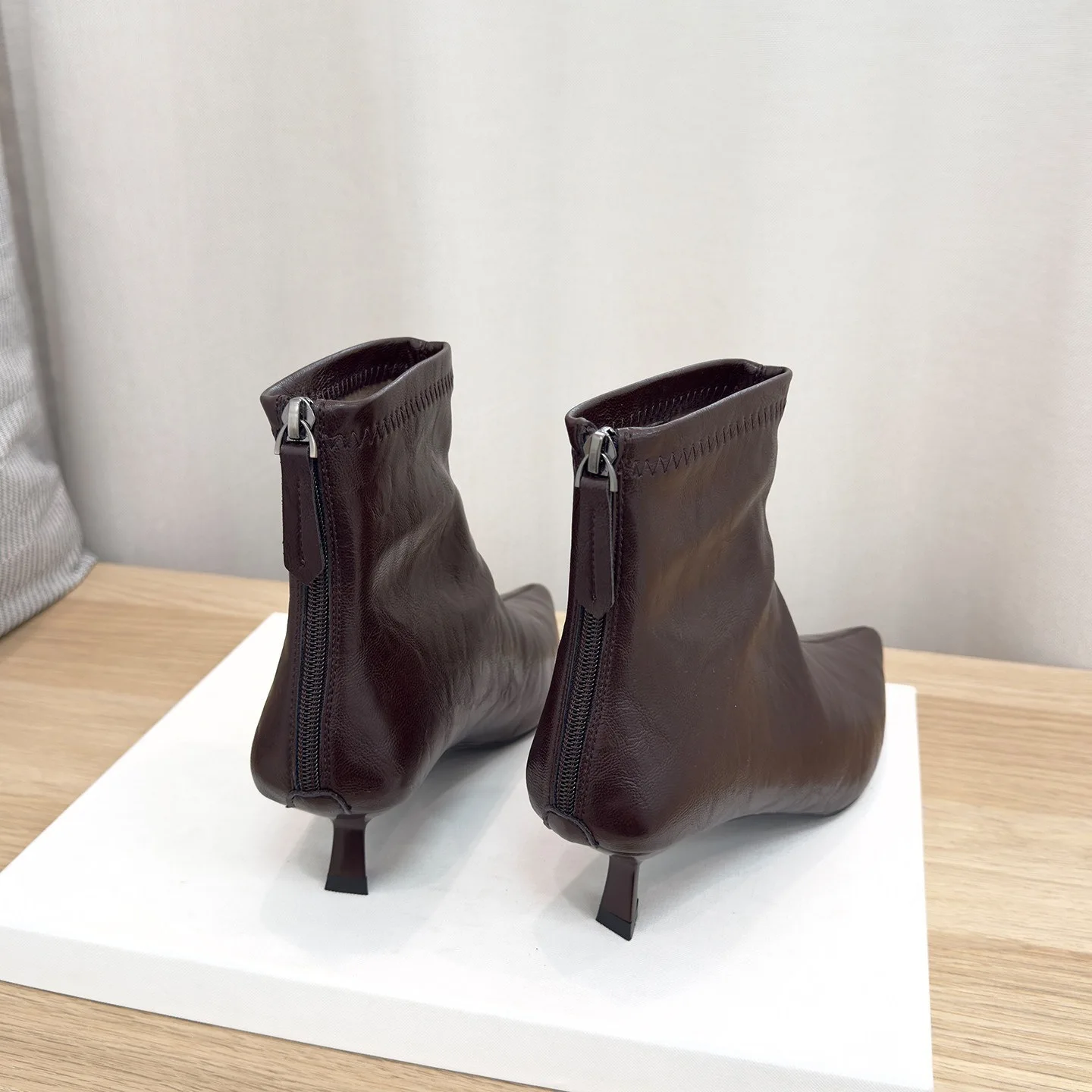 French High Heel Ankle Boots for Women Stiletto Heel 2026 New Style European American Pointed Toe Fashion Boots Fall Winter Slim