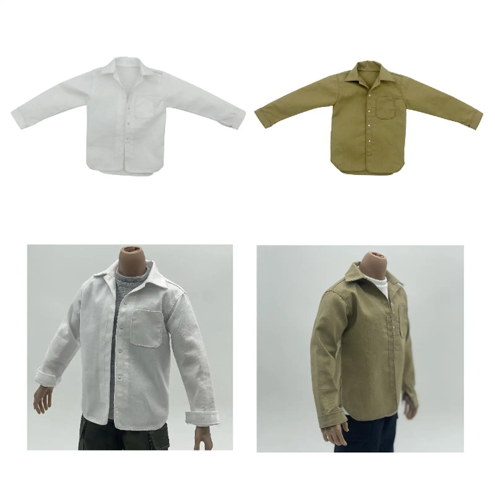 1/6 Schaal Mannelijke Casual Shirt Miniatuurkleding voor 12" Mannelijke Actiefiguren