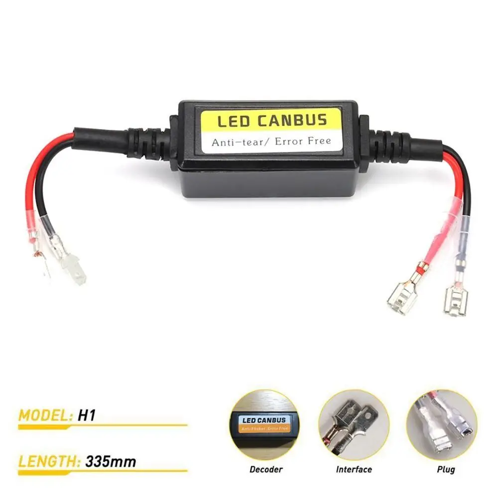Accessories Anti-Flicker h1/h3/h4/h7/h8/h9/h11 LED Canbus Decoder Fault Eliminator Automotive LED Decoder Resistor Controller