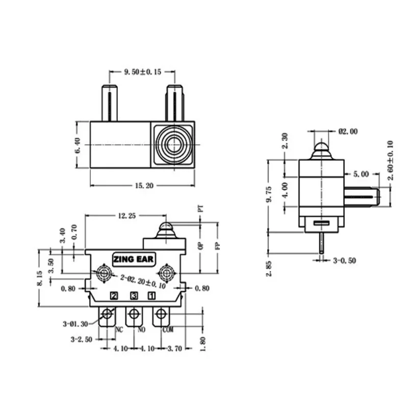 5 pz microinterruttore impermeabile DJI G-AG29 verticale piccolo limite interruttore di viaggio 3 Pin pistola di ricarica per auto serratura elettrica micro interruttore