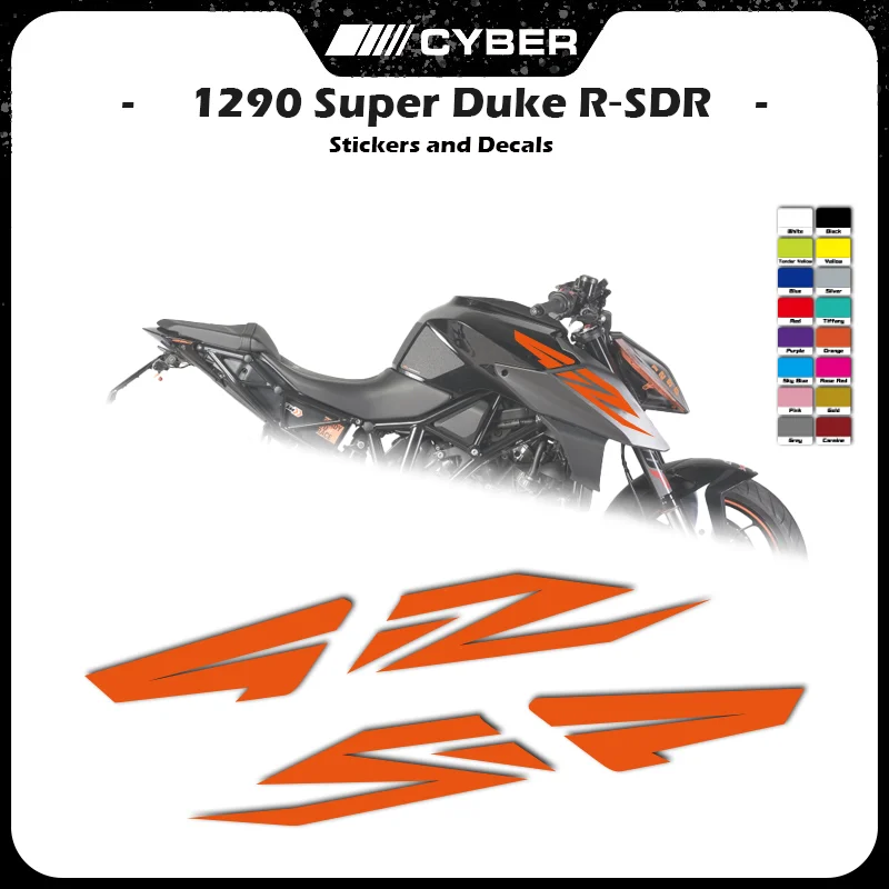 

Custom Colors For KTM 1290 Super Duke R Motorcycle Fairing Decals 2017-2019 | OEM Replica Hollow-Out Design 17 18 19