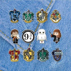 Kawaii Harries Academy of Magic Around, Cute Potters Broche, 9 3/4 Broche, Coruja Sonserina Granfendo, Pin da Coleira de Resina, Presente Decorado