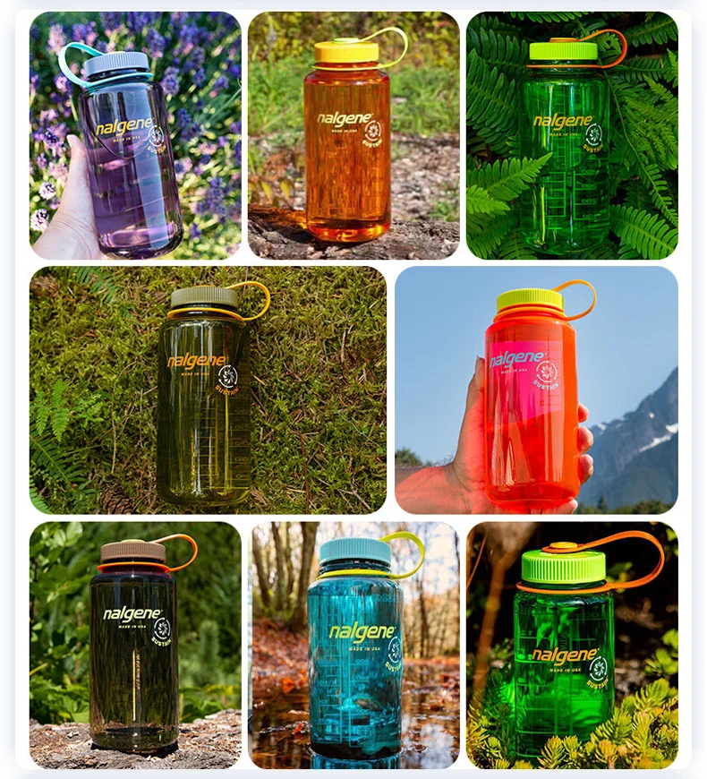 Nalgene 500ml 1L Wasserflasche mit breiter Öffnung, stoßfest, auslaufsicher, für Wandern, Camping, Radfahren, Schule, Reisen, Outdoor-Sport – Detail 12