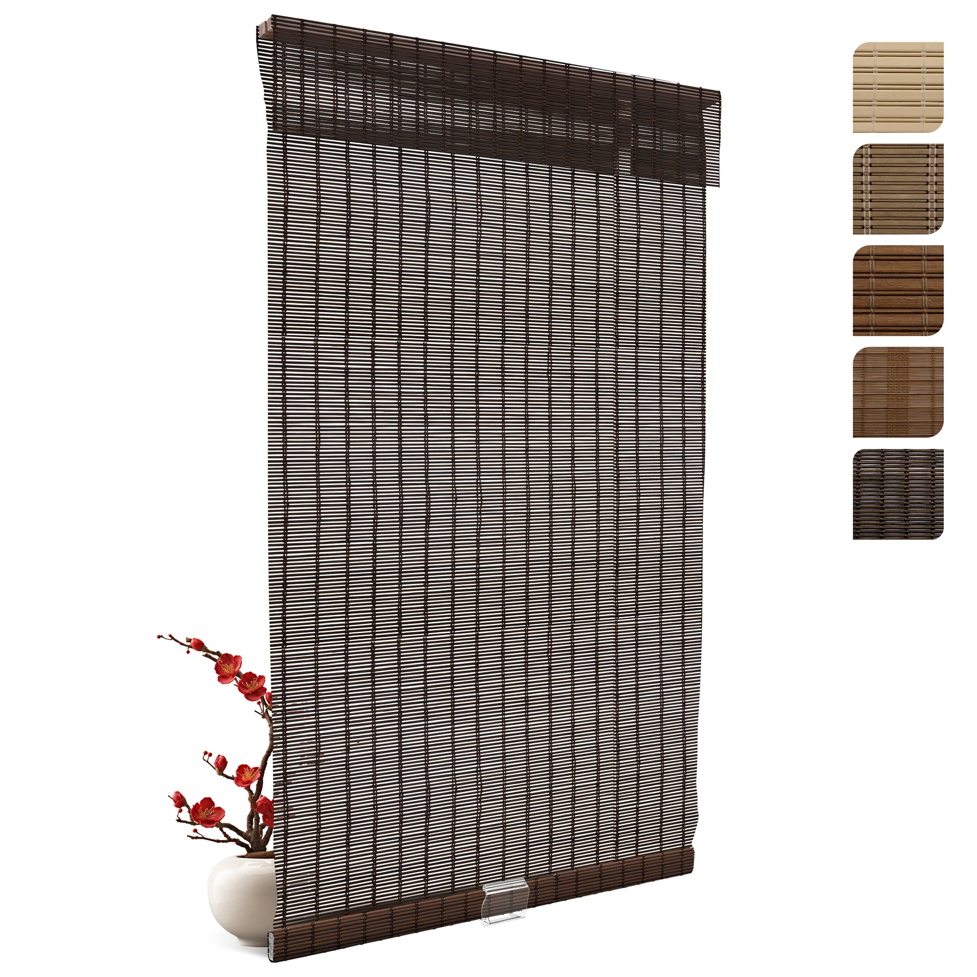 ECO Friendly Natural Bamboo Blinds Light Filtering Heat Insulation Custom Bamboo Shades for Bedroom Living Room