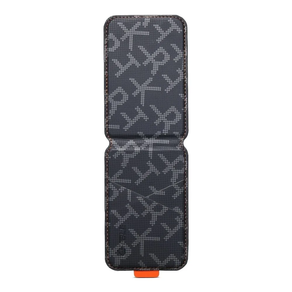 Magnet Card Holder Faux Leather Built-in Stand Leather Card Case Printed Pattern RFID Anti-Skimming RFID Blocking Wallet