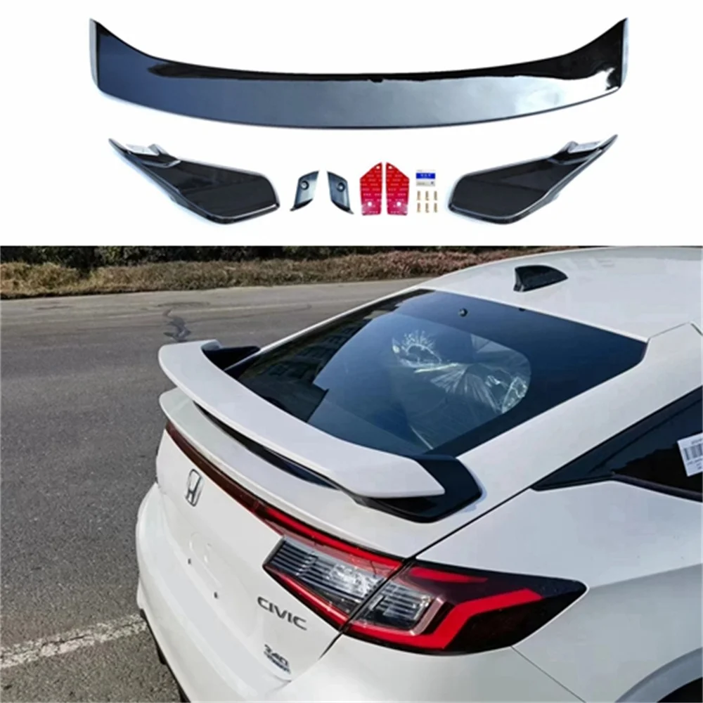 

Car Styling ABS Plastic Unpainted Primer Color Rear Wing Lip Spoiler for Honda Civic2022modelEleven generations