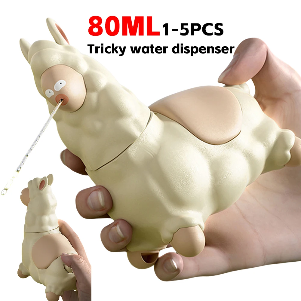 Juguete de agua de Llama para escupir, fácil de llenar, divertido arma de chorro de Llama, a prueba de fugas, bonito juguete de prensado en agua para patio trasero de verano
