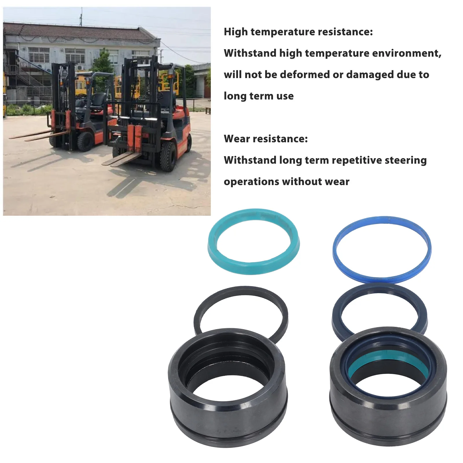

Forklift Steering Cylinder Sealing Kit 3014509001 ABS Heat Resistant Forklift Sealing Kit for E16C 16CH 16P 16PH 20PH
