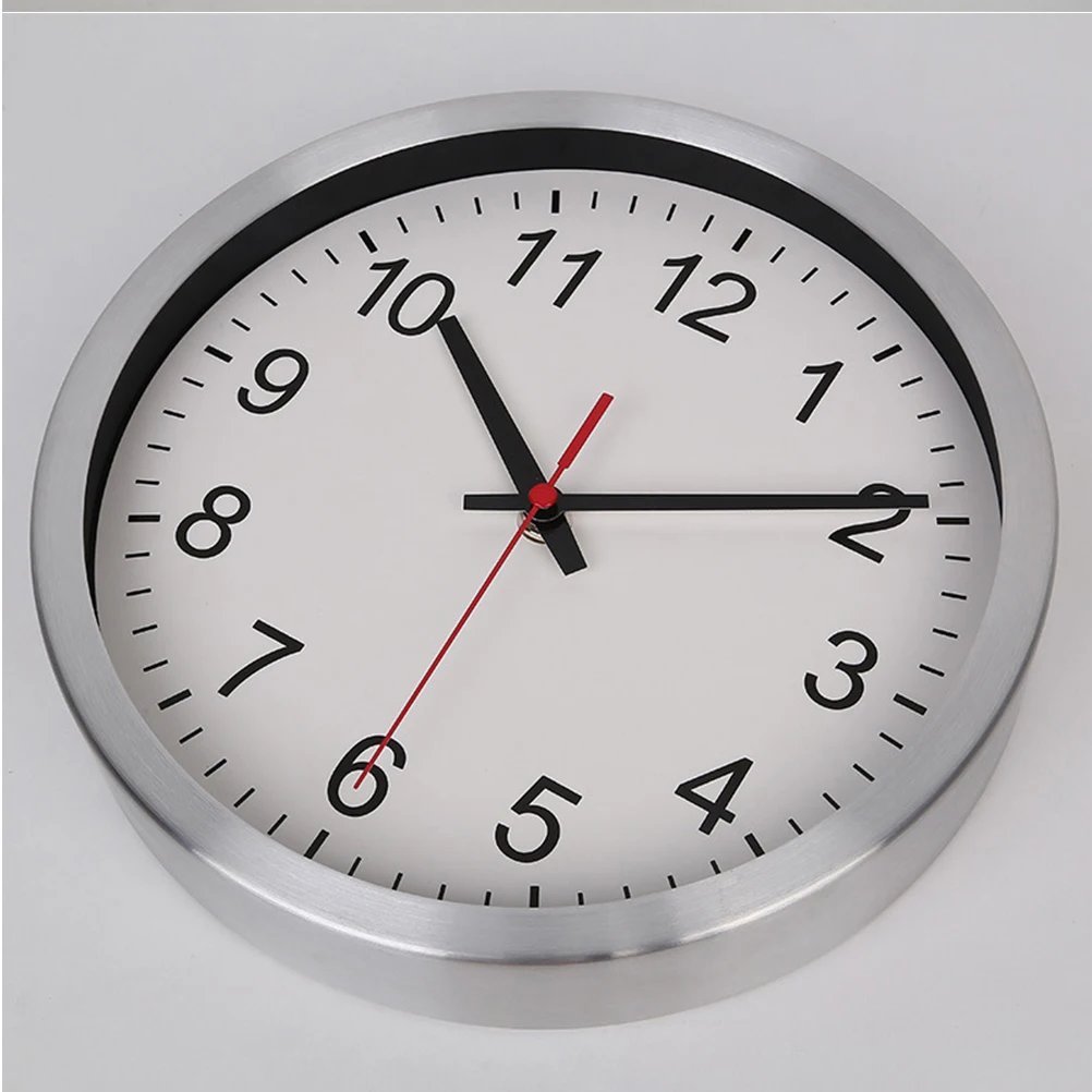 

Practical Stainless Wall Clock Hanging Retro Design Home Decor PVC Fade Resistant Hanging Clock Simple