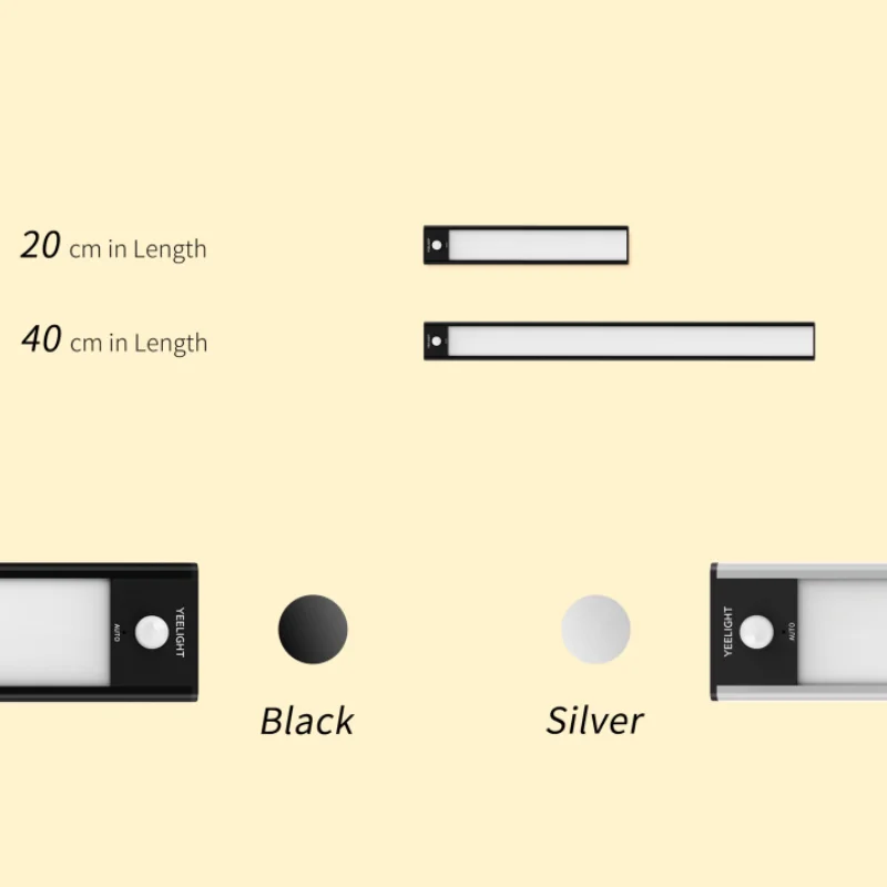 YEELIGHT Motion Sensor Wall Light LED Smart Body Sensing Light Strip 20cm/40cm USB Rechargeable Wardrobe Corridor Wall Light image 6