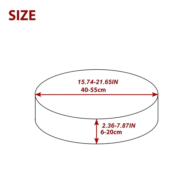 1PC Round Seat Cushion Covers Jacquard Stretch Chair Cover Solid Color Tatami Floor Cushion Cover for Living Room Balcony