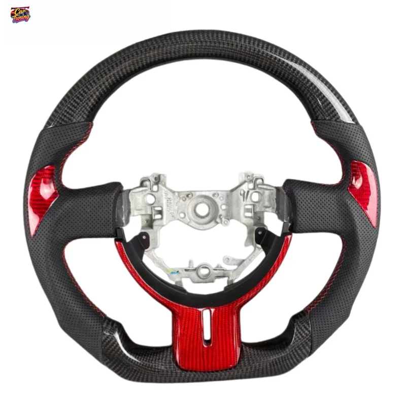 FOR Toyota GT 86 Customized Red Real Carbon Fiber D-shaped Sports Steering Wheel