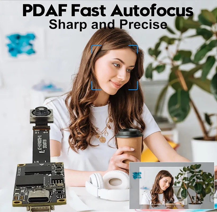 Módulo de câmera usb imx766 cmos, 50mp, pdaf, foco automático, af, sem distorção, 8160x6120, 100 graus, webcam tipo-c/5 pinos, cabo fpc, unidade gratuita