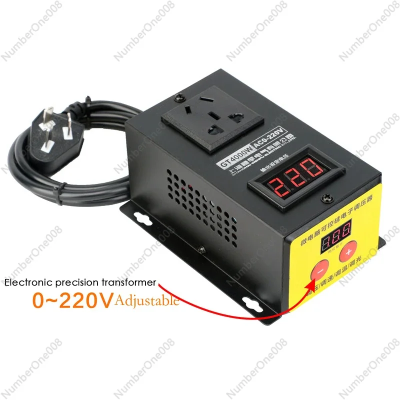 

4000W Electronic Voltage Regulator High Power SCR Fan Electric Drill Motor Variable Speed Governor Thermostat 220V