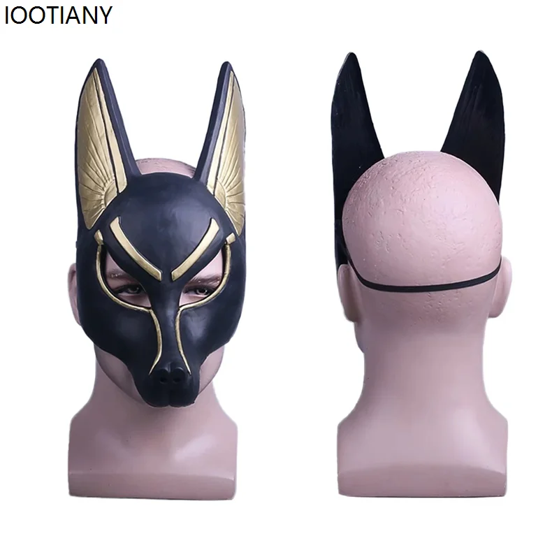 

Halloween Death Anubis Cosplay Pvc Masks Ancient Egyptian Gods Fantasy Camouflage Props Carnival Party Masquerade Dress Up New