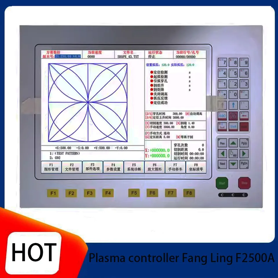 

Plasma controller Fangling F2500A control operating system CNC flame plasma gantry cutting machine