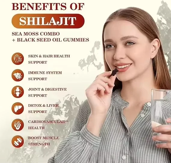 تحتوي مكملات الأعشاب البحرية الأيرلندية من الراتنج Shilajit على 60 كبسولة من زيت البذور السوداء والجينسنغ والباذنجان الجنوبي والزنجبيل في جنوب أفريقيا