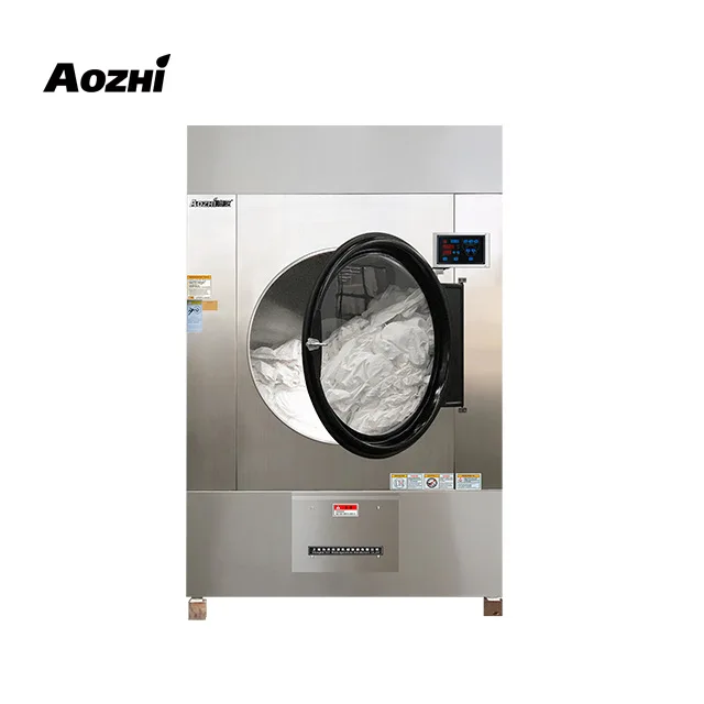 سعة كبيرة صناعية من الفولاذ المقاوم للصدأ تسخين كهربائي 100 كجم مجفف غرفة الغسيل معدات مجفف تجاري للفندق #3