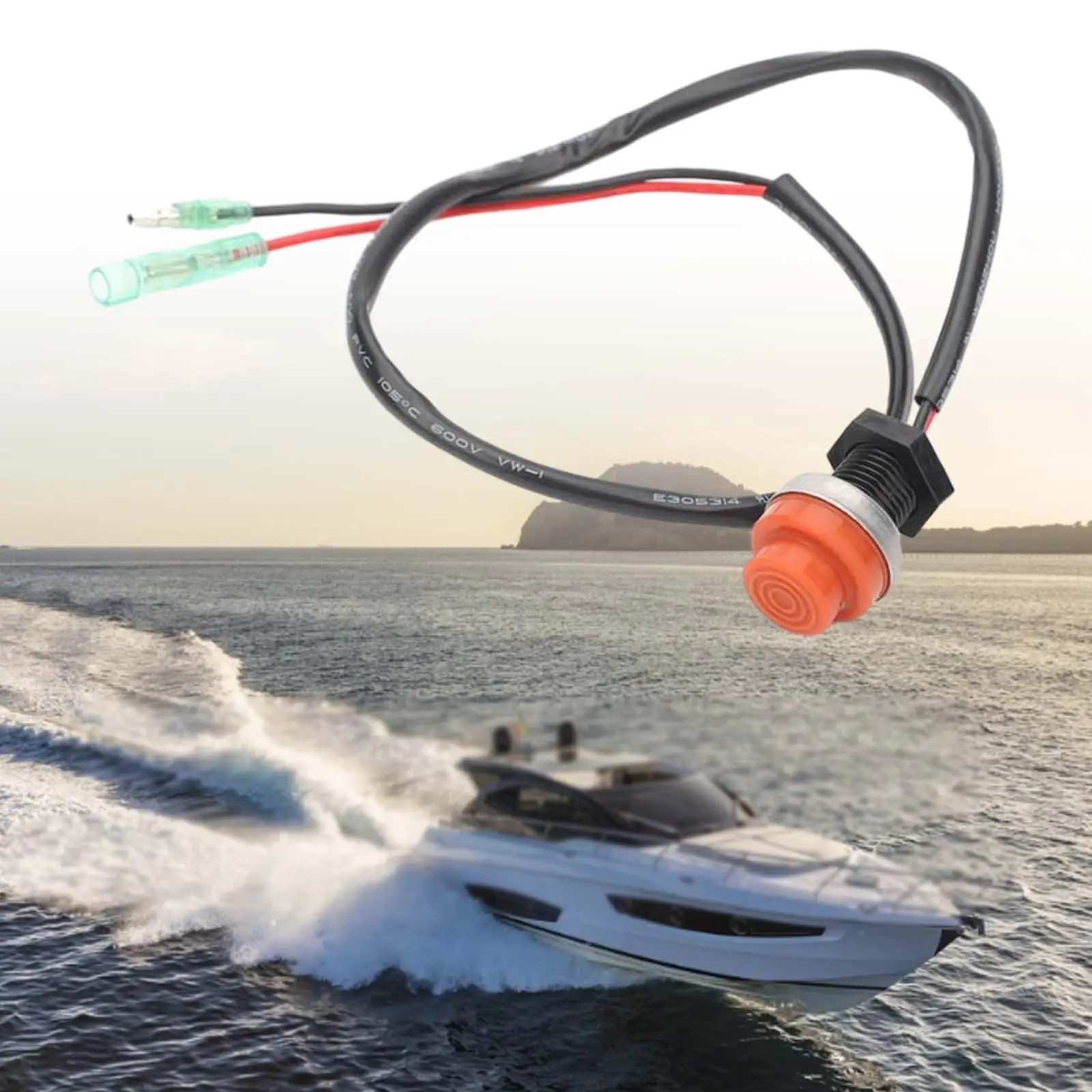 

Outboard Start Stop Switch Waterproof with 55cm Wire Keyless