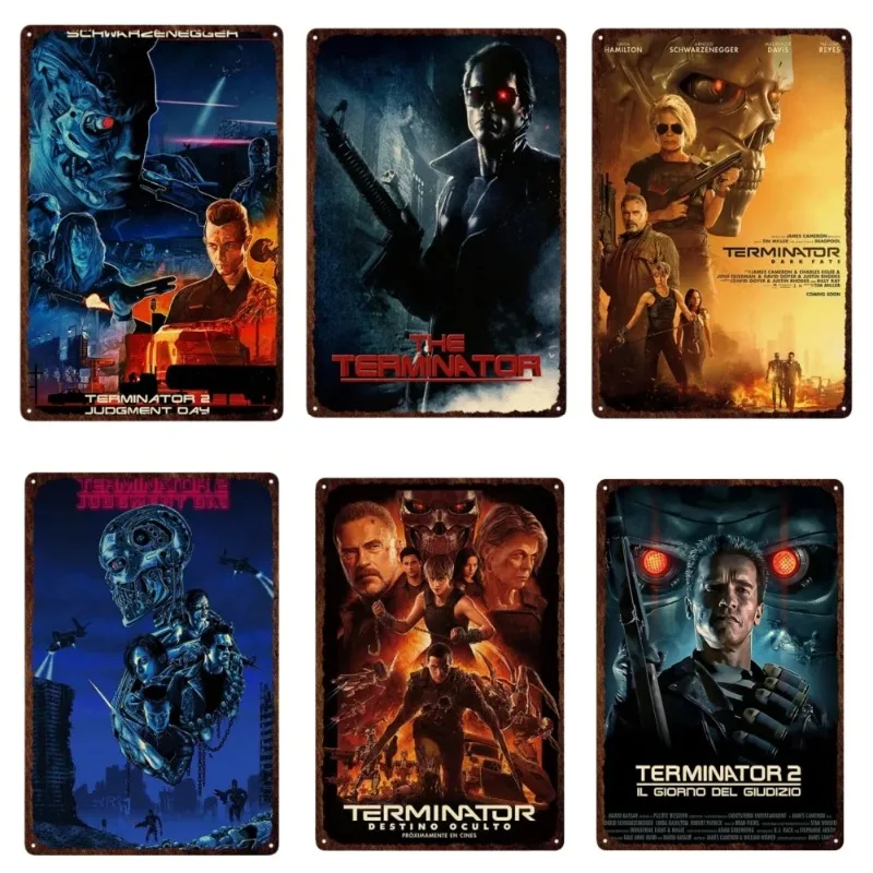 معدن القصدير تسجيل ملصق المنهي 2 فيلم لوحة معدنية ملصق ديكور لشريط نادي جدار ديكور الرجعية غرفة نوم المنزل لوحة الحائط خمر