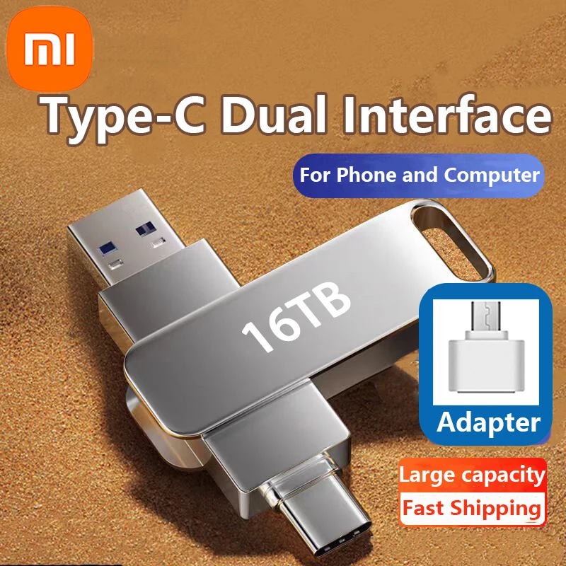Xiaomi 16TB 3.2 Flash Drives High Speed USB Transfer Metal Pendrive Memory Card Pendrive Flash Disk Memoria Waterproof Stick image 2
