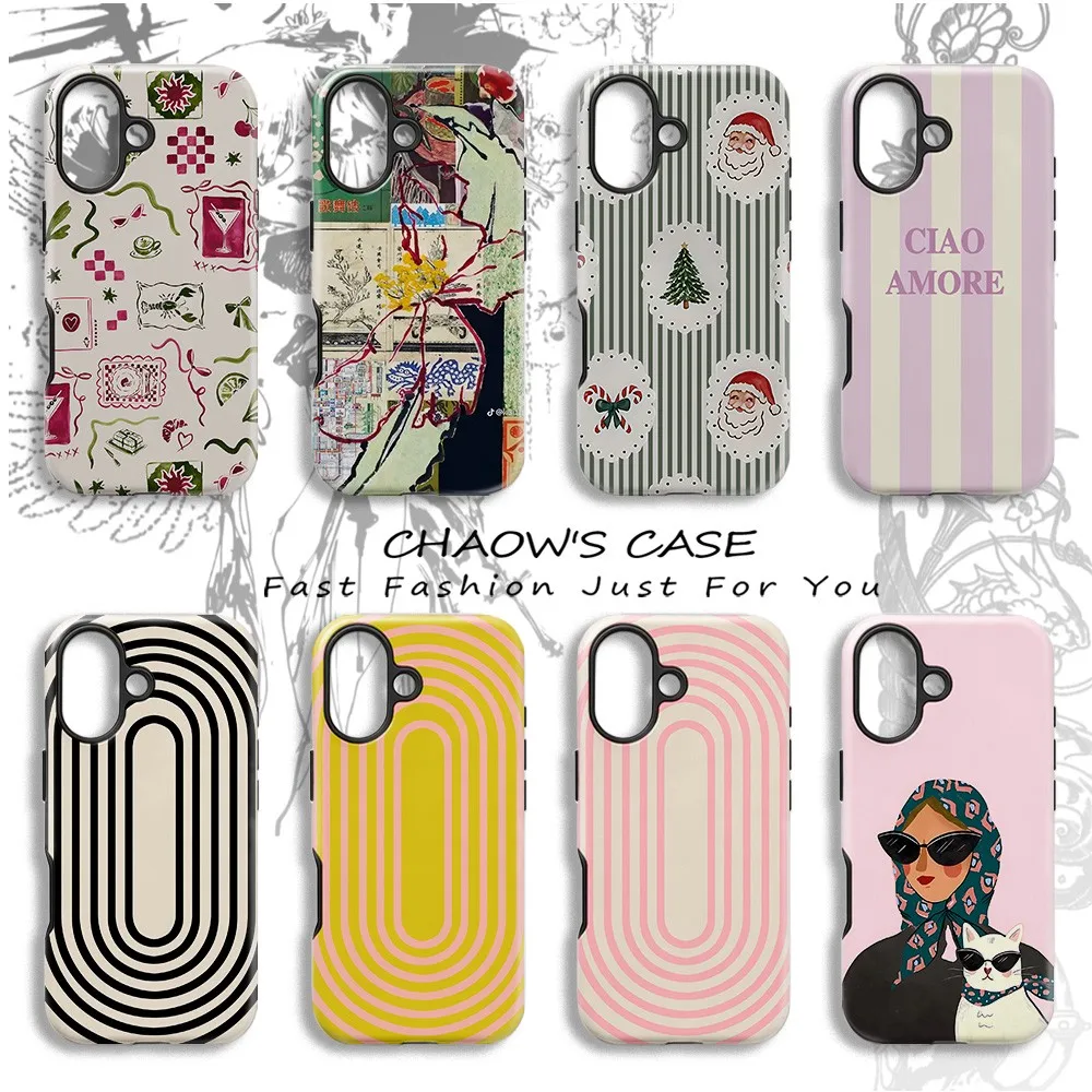 Xmas Santa Phone Case for Samsung Galaxy S20 S23 S24 S25 S26 FE Plus Ultra Edge 4G 5G Luxury Double-layer Cover
