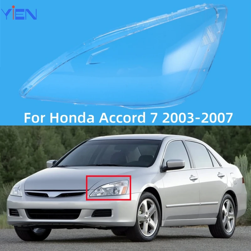 For Honda Accord 7Th Generation 2003 2004 2005 2006 2007 Car Lights Shell Transparent PC Material Headlights Cover