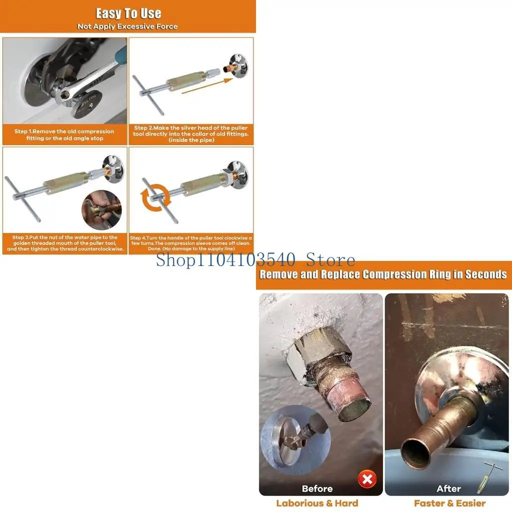 

02DC Инструмент для снятия стандартной втулки для ручного инструмента для фитингов труб диаметром 1/2 дюйма