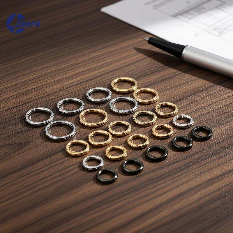 New！10Pcs 20/24/26/30MM Metal Spring Buckles Carabiner Hooks Handbag Clasp Zinc Alloy Keyring Snap Gate O Ring Camping Clasp