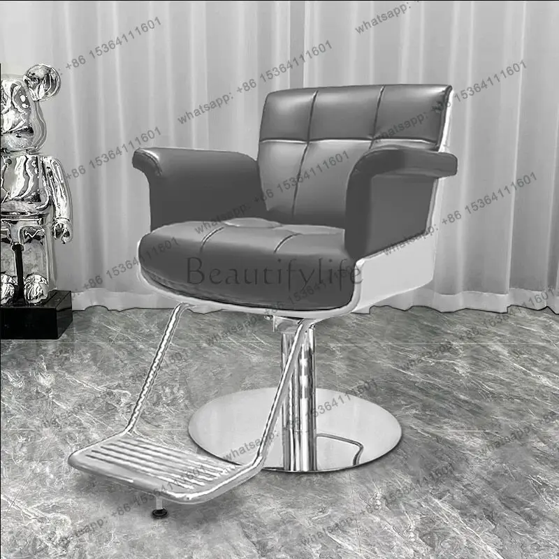 YJ Aesthetic Italian Barber Chair Rotating Design Specialty Modern Barber Chair Classic Unique Chaise Coiffeuse Salon Furniture