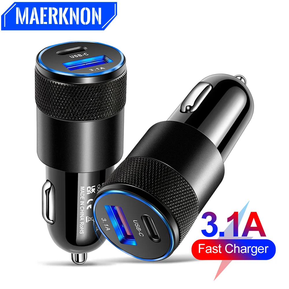 

PD USB C Car Charger Quick Charge 3.0 Type C Fast Charging Charger Adapter for iPhone 14 13 12 Pro Max Xiaomi 12 Huawei Samsung