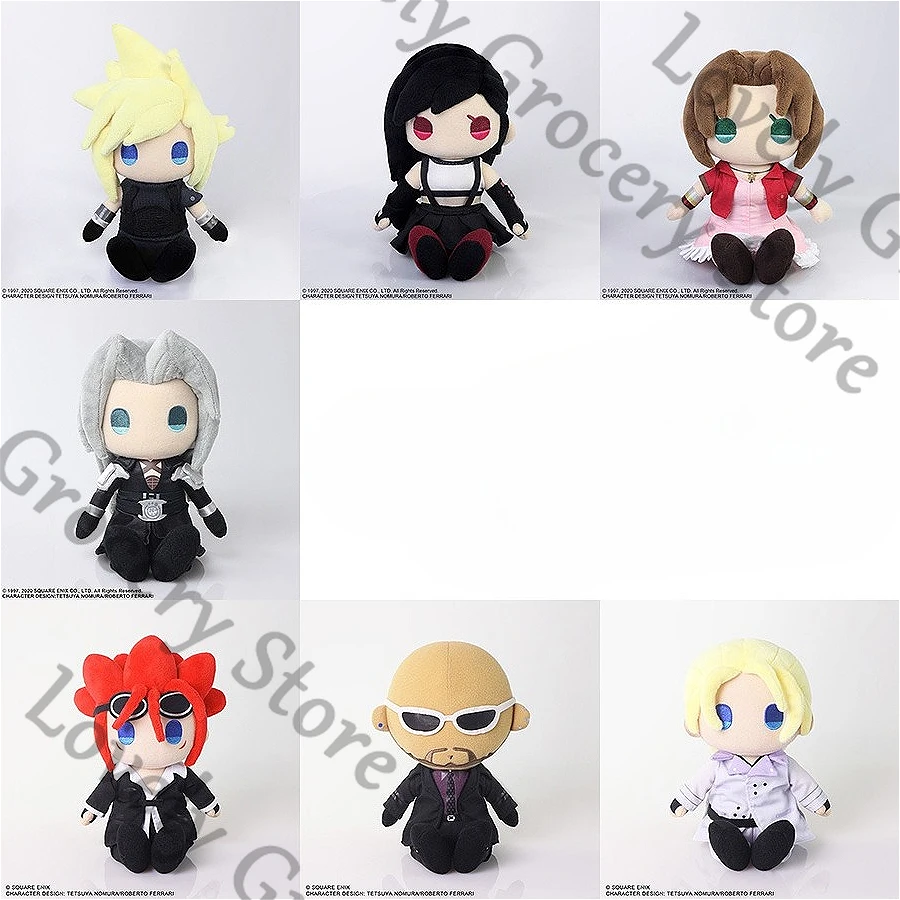 

Anime Sephiroth Cloud Strife Zack·Fair Tifa Lockhart Aerith Gainsborough Genesis·Rhapsodos Cosplay Sitting Position Fluffy Dolls