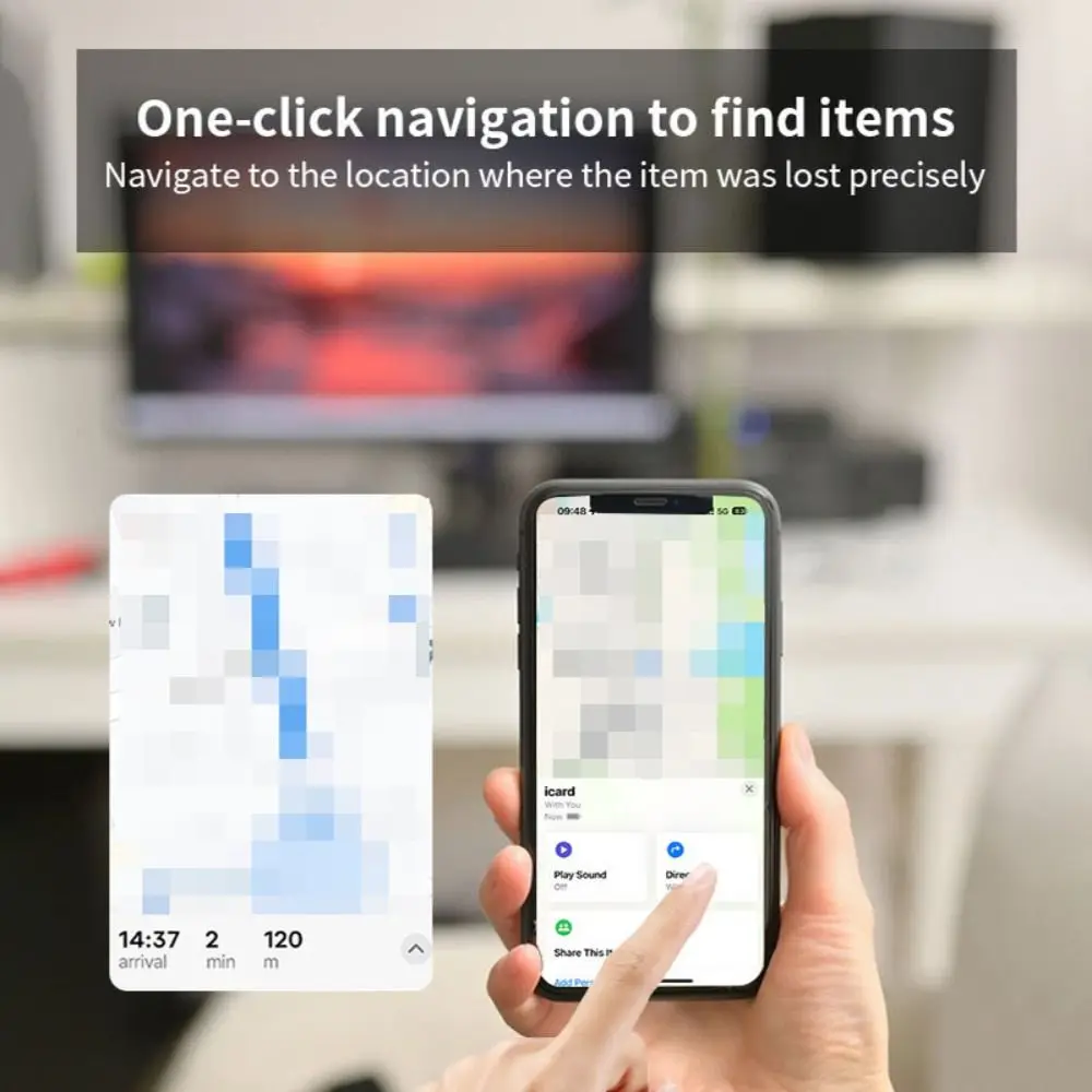 يعمل مع Apple Find My (iOS فقط) GPS Smart Air Tag Bluetooth جهاز مضاد للخسارة مقاوم للماء لتذكير العنصر المفقود #6