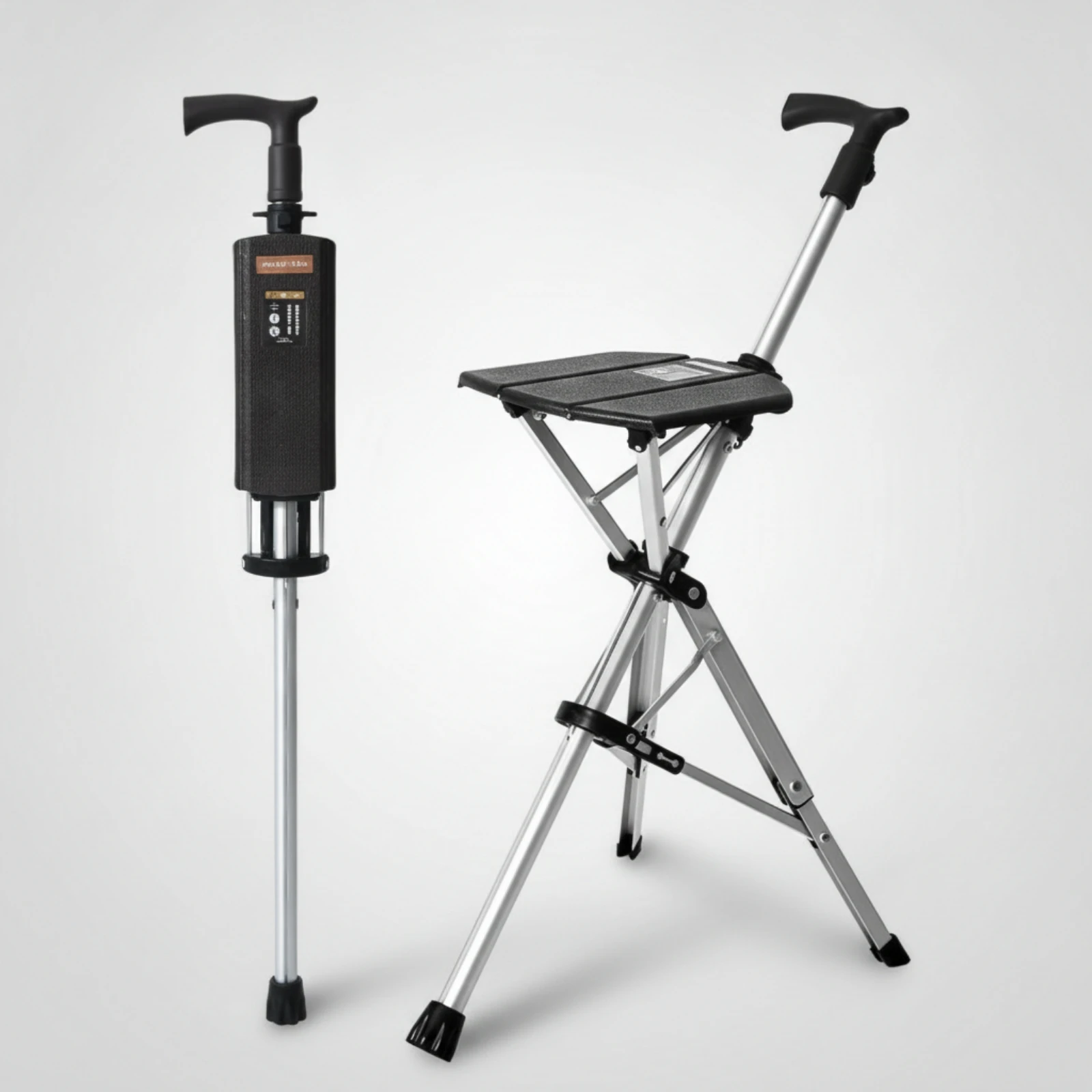 Walking Cane with Seat Foldable Cane with Seat Stool Collapsible Stable for Seniors, Outdoor Walks, Travel - view 4