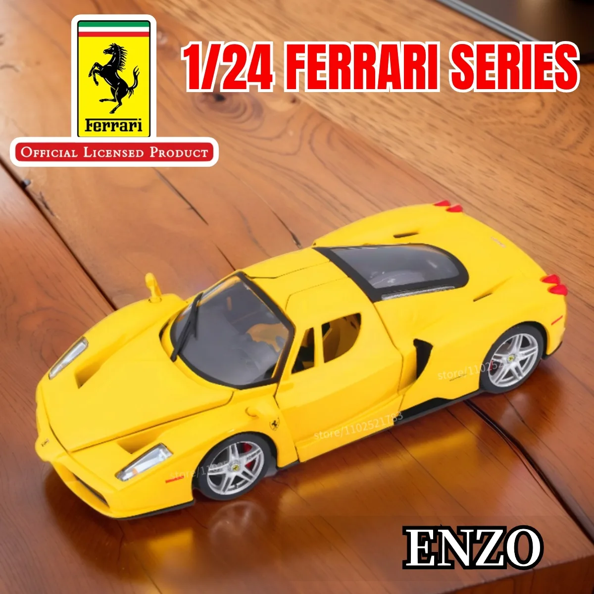 Bburago 1:24 Ferrari Enzo Replica Metal Diecast Car Model Scale 458 488 Miniature Toy - Perfect Gift for Ferrari Enthusiasts