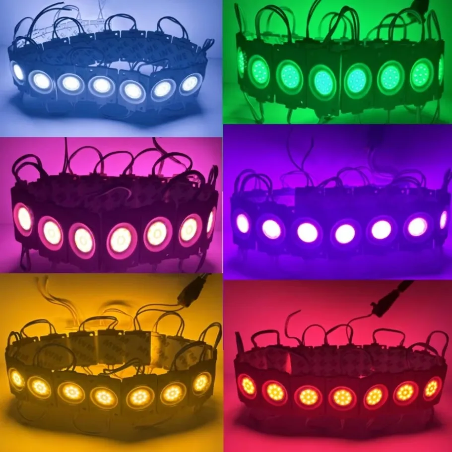 20 Pcs 12V LED Module COB Light Advertisement Design Sign Backlight Shop Banner Warm White Red Blue Yellow Pink IP65 Waterproof
