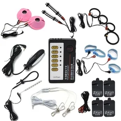 Electro Shock Anal Plug Penis Plug Cock Rings Medical Themed Toys Massage Pad Nipple Clamps For Men Electric Stimulate Sex Toys