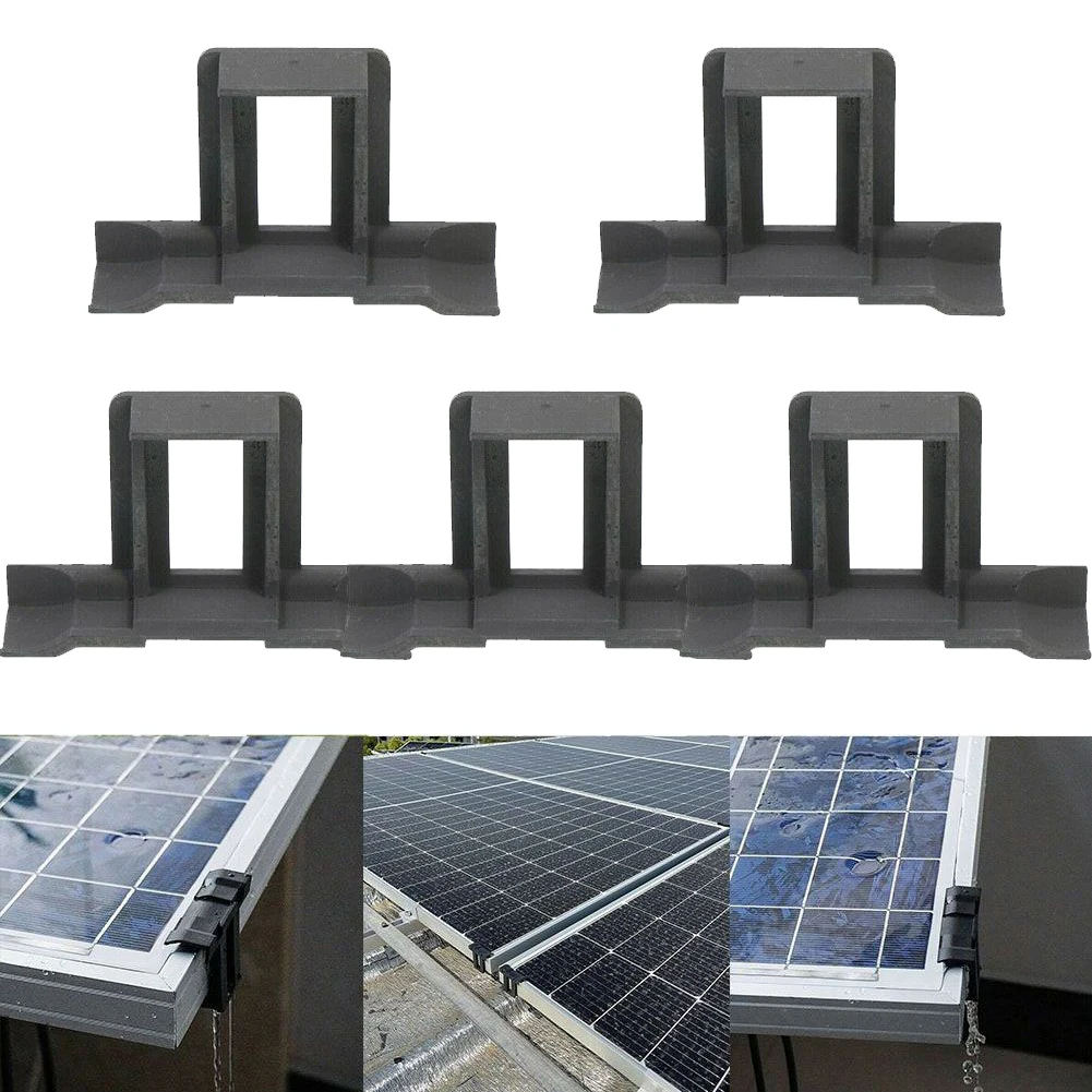 مشابك تنظيف الألواح الشمسية مع 5 قطع من وحدات PV، مشابك تفريغ الطين، مادة بوليمر مضادة للشيخوخة، سهلة التركيب