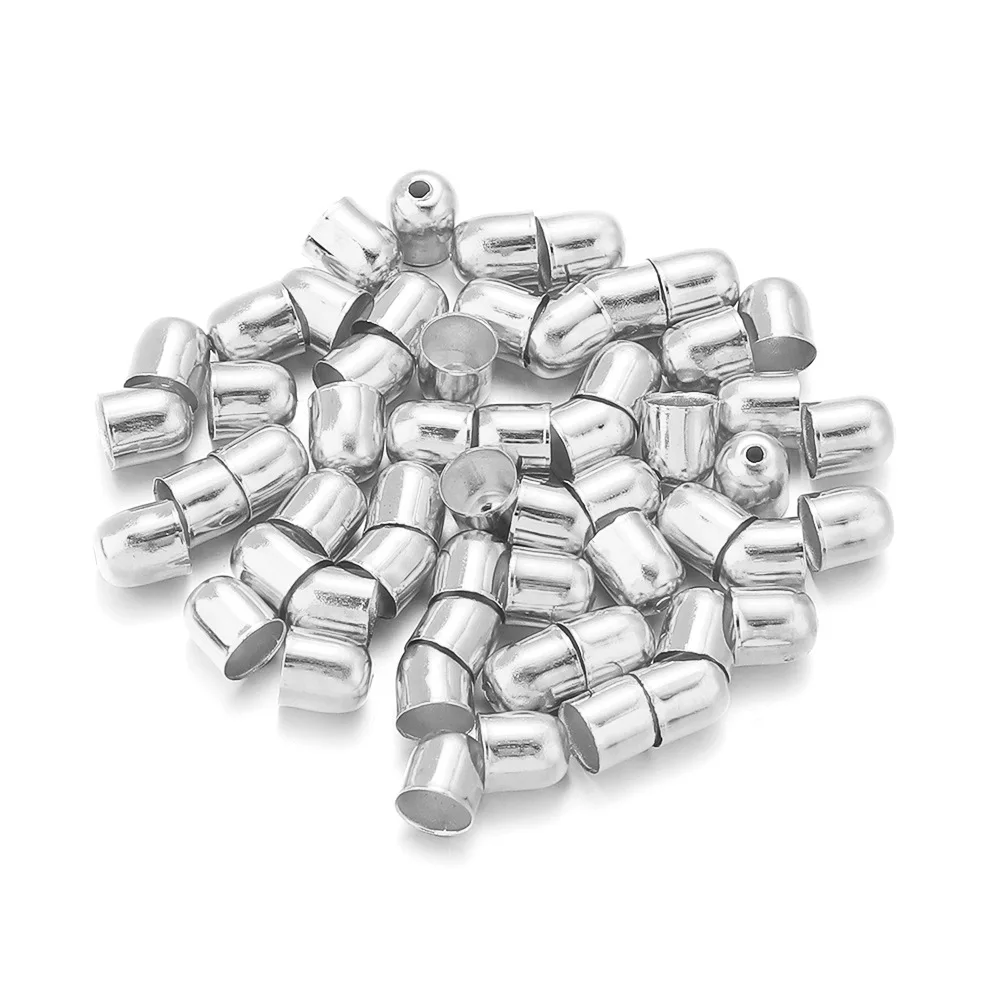50-200 Stück Perlenkappen, Endkappen, Quastenkappen, Lederschnurverschlüsse für die Herstellung von Modeschmuck, DIY handgemachter Schmuck. – Detail 7