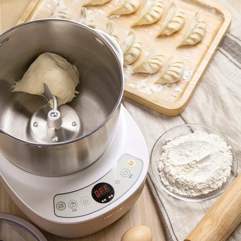 Automatic Dough Mixer 220V Dough Kneading Machine 7L Stainless Steel Flour Dough Maker For Bread Noodles Multifunction Cookware