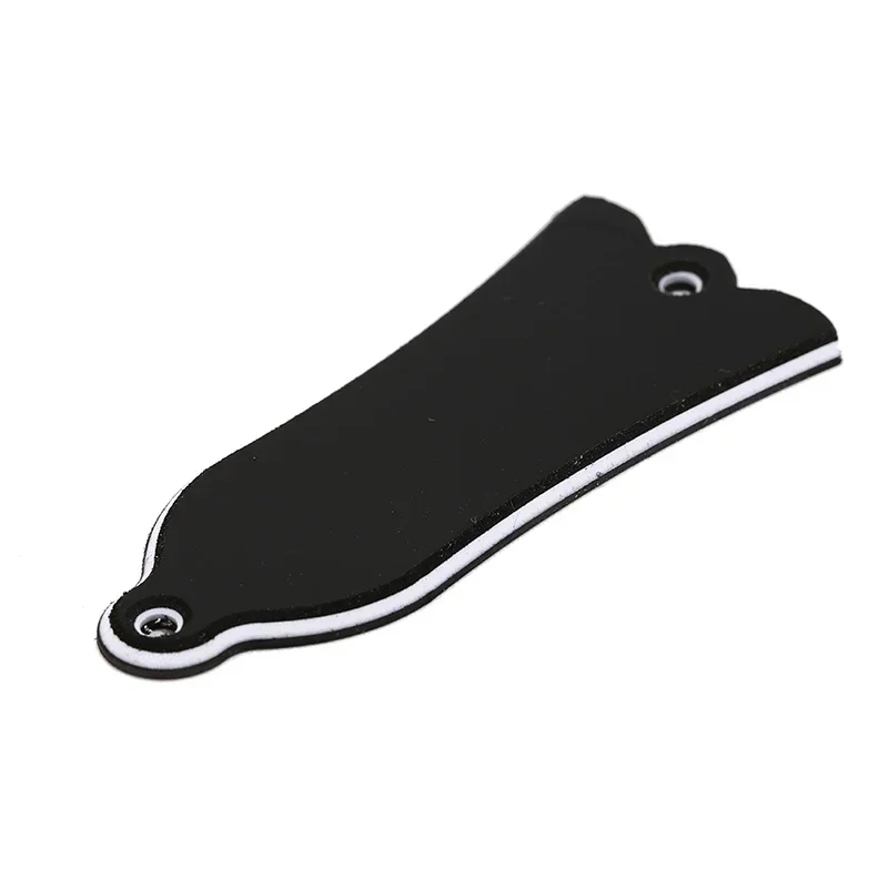 2 Holes Bell-shaped PVC Truss Rod Cover Plate Scroll Plate for Gibson LP SG Flying V ES Guitar Black