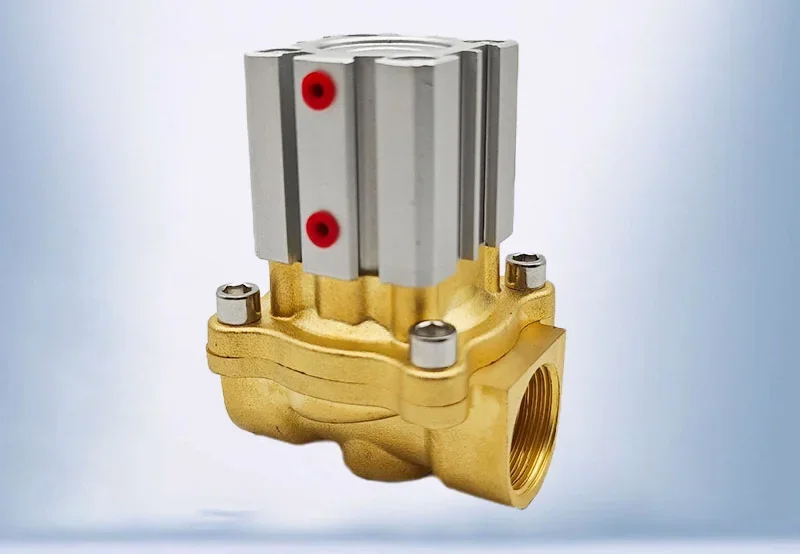 Vacuum Pneumatic Control Valve 2Q160-15/250-25/400-40 Thin Cylinder Copper Valve Body Pneumatic Water Valve 4 Minutes 1 Inch