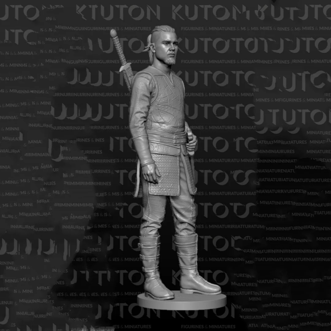 

1/24 Scale Resin Figure Handsome and majestic swordsman guard Assemble Model Kit Unassembled and Unpainted 3D printing DIY toy