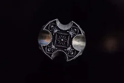 S925 Solid Silver Ring Ring Pencillon Men's Solid Silver Rev Character Fashion