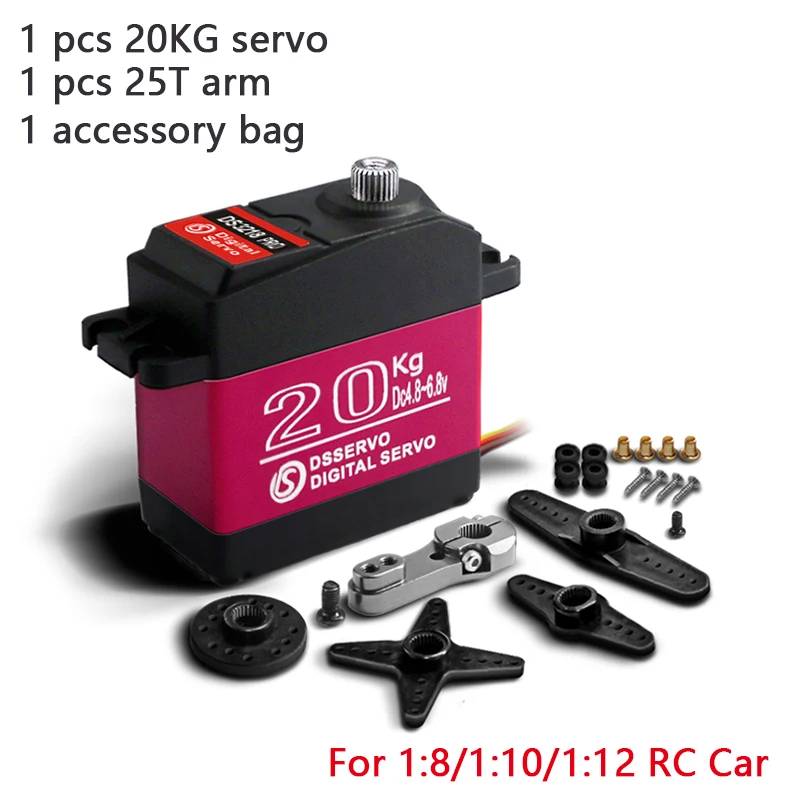 1X Waterdichte Servo 20Kg 25Kg 30Kg 35Kg 40Kg Hoge Snelheid servo Metal Gear Digitale Servo RC Baja Servo Voor 1/8 1/10 Schaal RC Auto's - afbeelding 1